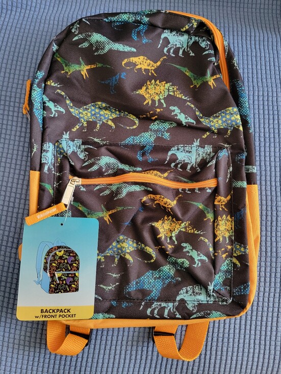 Source Unknown Other - Kids Dinosaur Print Backpack in Teal & Yellow-Orange NWT